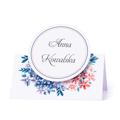 Winietka weselna motyw kwiatowy personalizacja