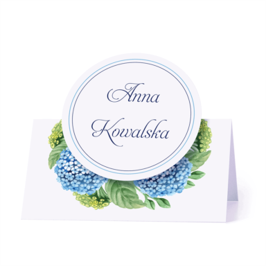 Winietka weselna motyw kwiatowy hortensja personalizacja