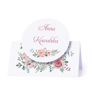 Winietka weselna motyw kwiatowy florals personalizacja