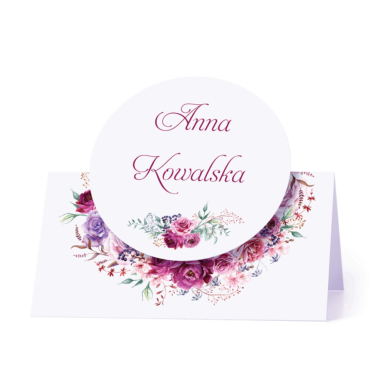 Winietka weselna motyw kwiatowy personalizacja