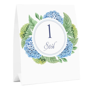 Numer informacja oznaczenie na stół weselny kwiaty