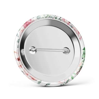 Metalowa przypinka oznaczenie podziękowanie dla gości z agrafką modny wzór kwiatowy