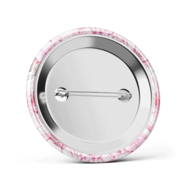 Metalowa przypinka oznaczenie podziękowanie dla gości z agrafką modny wzór kwiatowy