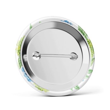 Metalowa przypinka oznaczenie podziękowanie dla gości z agrafką modny wzór kwiatowy