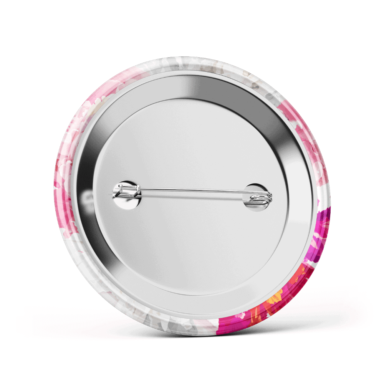 Metalowa przypinka oznaczenie podziękowanie dla gości z agrafką modny wzór kwiatowy