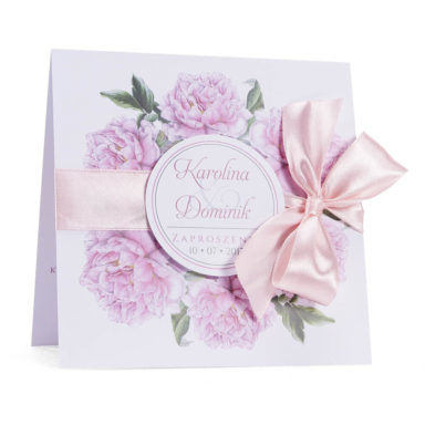 Zaproszenia ślubne modna grafika kwiatów