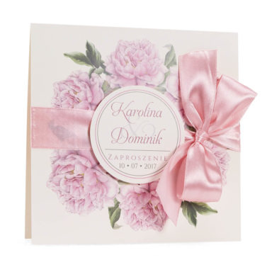 Zaproszenia ślubne modna grafika kwiatów