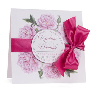 Zaproszenia ślubne modna grafika kwiatów