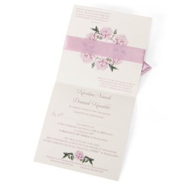 Zaproszenia ślubne modna grafika kwiatów