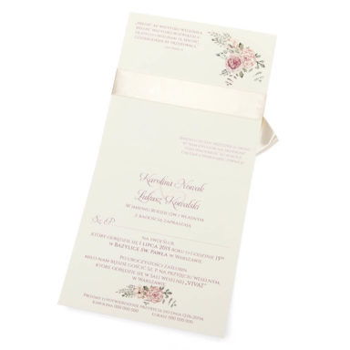 Zaproszenia ślubne modna grafika kwiatów