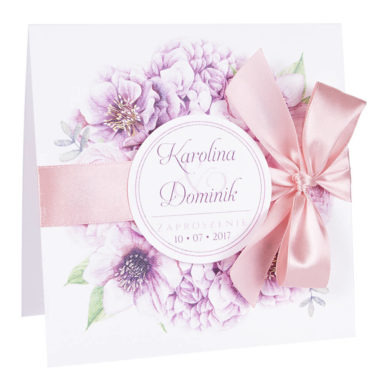 Zaproszenia ślubne modna grafika kwiatów