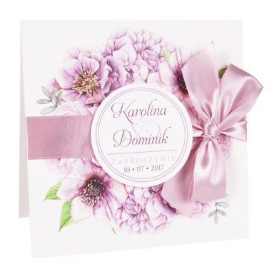 Zaproszenia ślubne modna grafika kwiatów