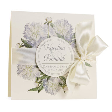 Zaproszenia ślubne modna grafika kwiatów