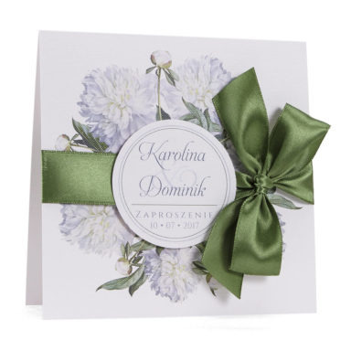 Zaproszenia ślubne modna grafika kwiatów