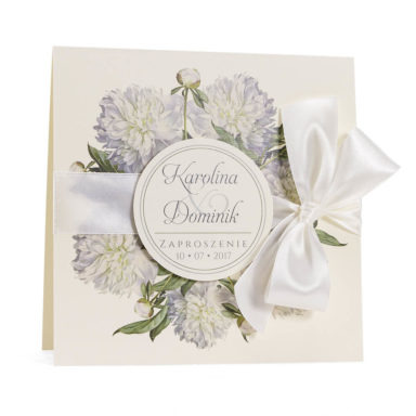 Zaproszenia ślubne modna grafika kwiatów