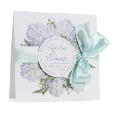 Zaproszenia ślubne modna grafika kwiatów