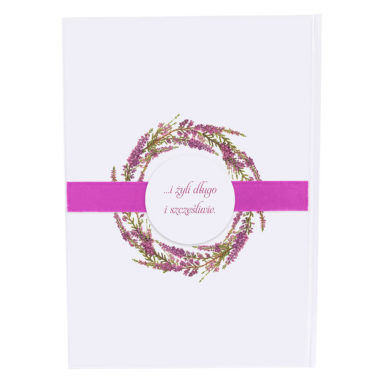 Księga gości na wpisy weselne papierowa książka a4 twarda okładka kwiaty