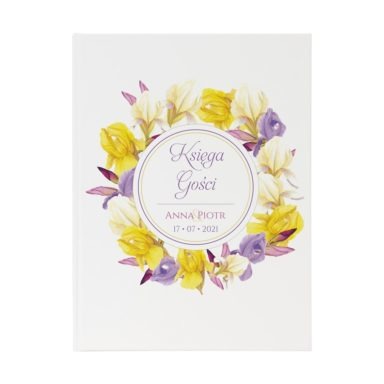 Księga gości z kwiatami Irysów w2