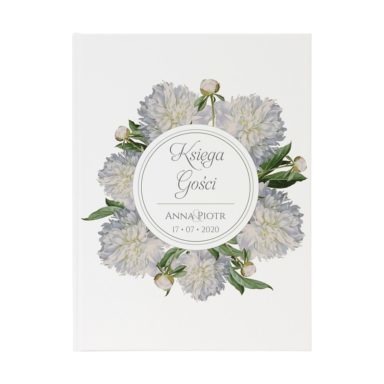 Księga gości z kwiatami Piwonii w4