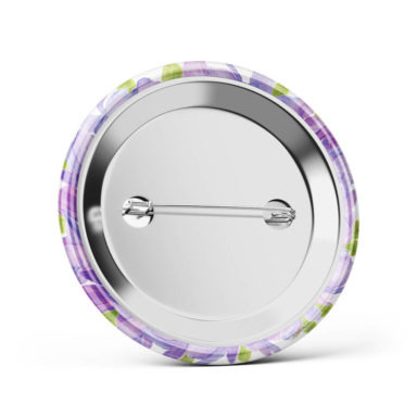 Metalowa okrągła przypinka dla gości agrafka motyw kwiatowy