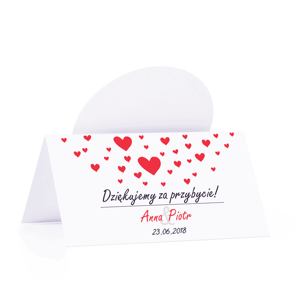 Winietka weselna motyw love serce personalizacja