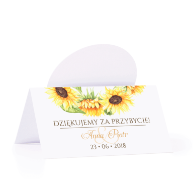 Winietka weselna personalizacja motyw kwiatowy