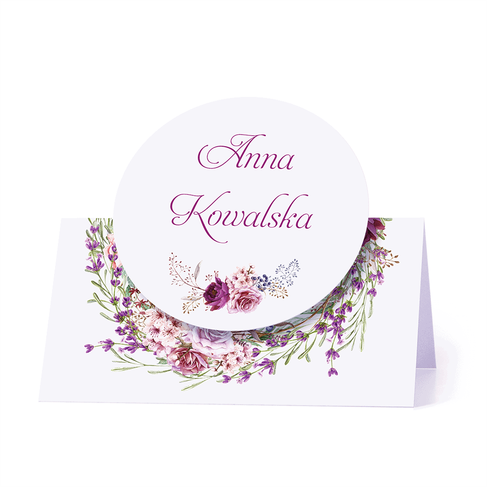 Winietka weselna motyw kwiatowy personalizacja