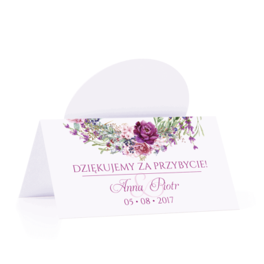 Winietka weselna motyw kwiatowy personalizacja