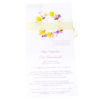 Modne kolorowe kwiatowe zaproszenie ślubne żółte irysy