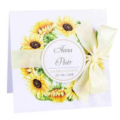 Eleganckie modne kwiatowe zaproszenia ślubne