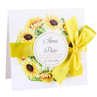 Eleganckie modne kwiatowe zaproszenia ślubne
