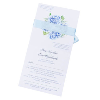 kwiatowe modne zaproszenie na ślub i wesele dla gości