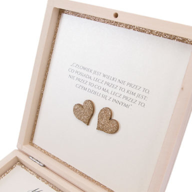 Drewniane zaproszenie dla rodziców pamiątka personalizacja