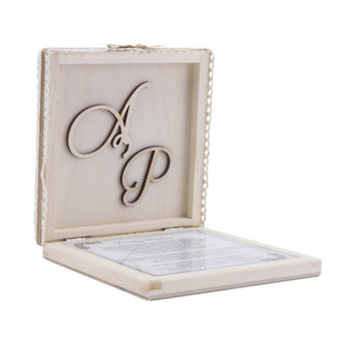 Drewniane zaproszenie dla rodziców pamiątka personalizacja