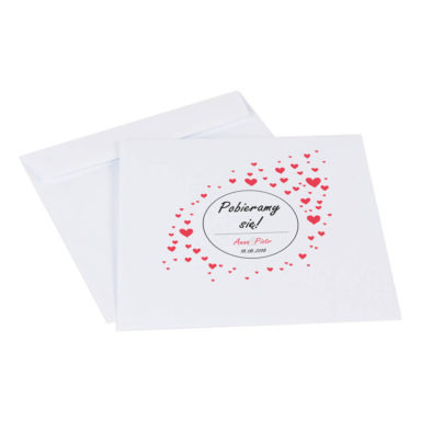 Koperta ozdobna na zaproszenie kwiaty