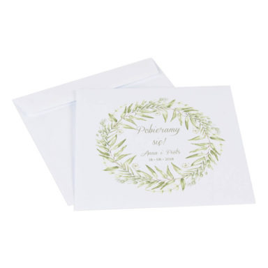 Koperta ozdobna na zaproszenie kwiaty