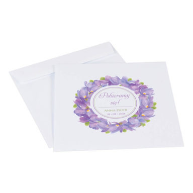 Koperta ozdobna na zaproszenie kwiaty