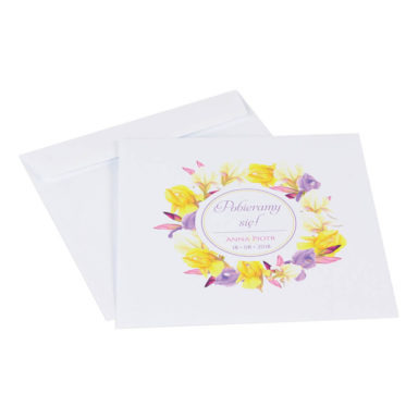 Koperta ozdobna na zaproszenie kwiaty