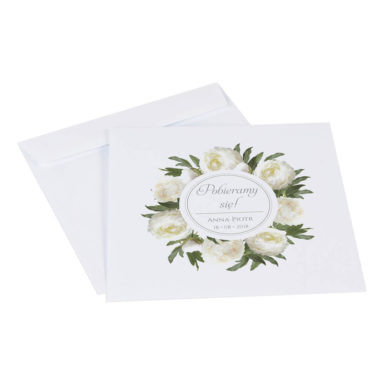 Koperta ozdobna na zaproszenie kwiaty
