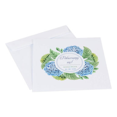 Koperta ozdobna na zaproszenie kwiaty