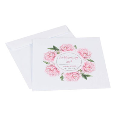 Koperta ozdobna na zaproszenie kwiaty