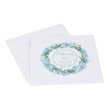 Koperta ozdobna na zaproszenie kwiaty