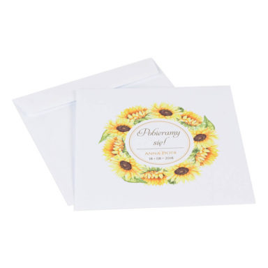 Koperta ozdobna na zaproszenie kwiaty
