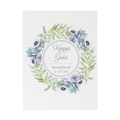 Księga gości z Anemonami i Sukulentami