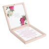 Eleganckie drewniane pudełko podziękowanie zaproszenie dla rodziców motyw kwiatowy piwonie