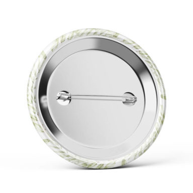 Metalowa okrągła przypinka dla gości agrafka wesele