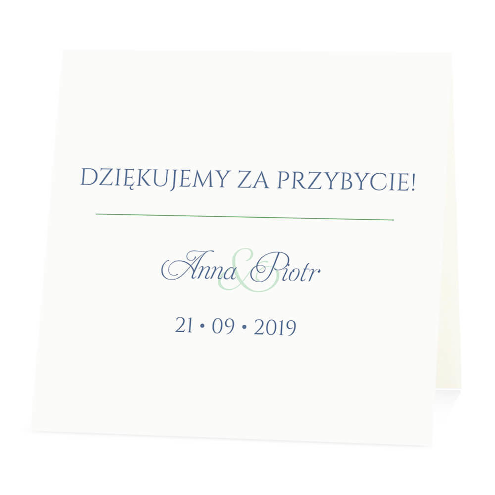 Winietka weselna na stół wizytówka podziękowanie personalizacja