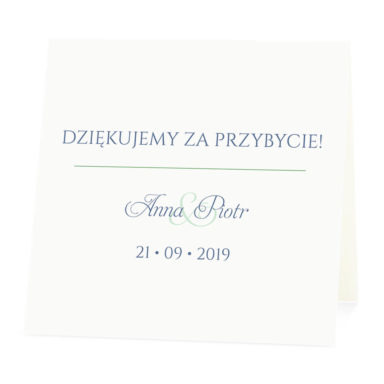 Winietka weselna na stół wizytówka podziękowanie personalizacja