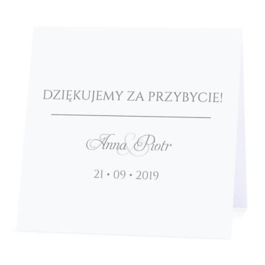 Winietka weselna na stół wizytówka podziękowanie personalizacja