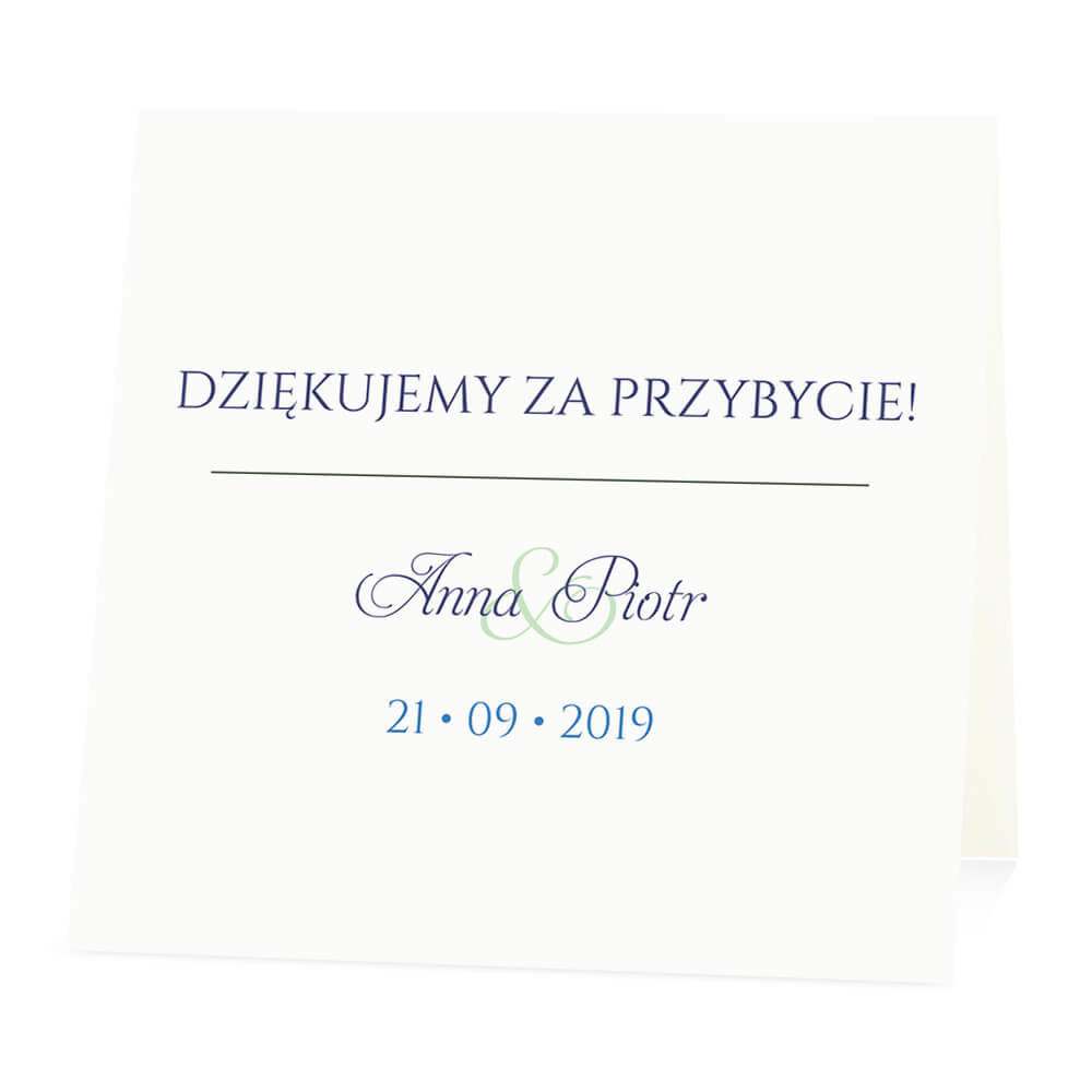 Winietka weselna na stół wizytówka podziękowanie personalizacja